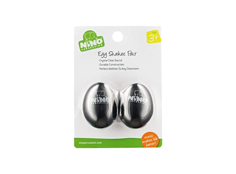 Nino Percussion 540-BK-2 Egg Shaker par Black (2stk.) 